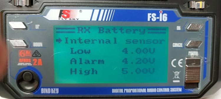 FS-iA6 RX Battery