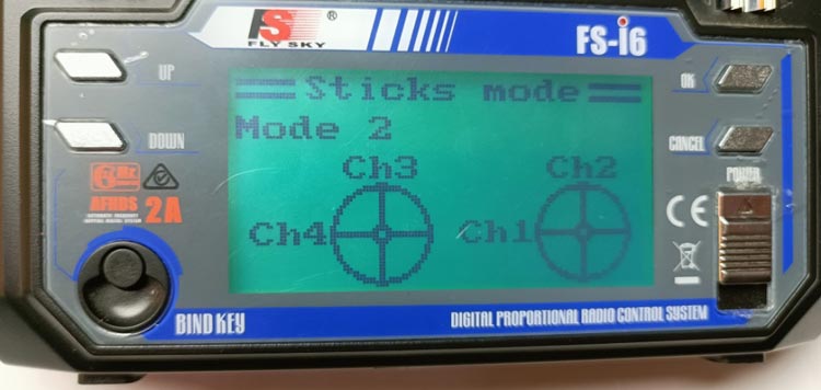FS-i6A Sticks Mode