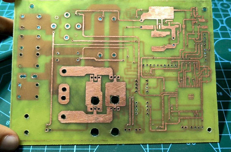 homemade pcb for esp32 solar charger