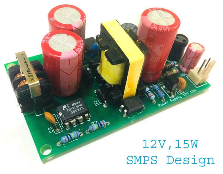 12V 1A SMPS Power Supply Circuit Design on PCB