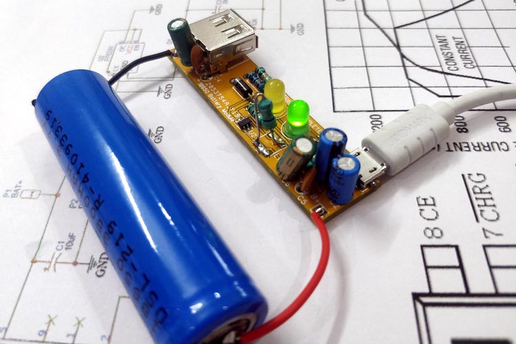 Lithium Ion battery to 5V 1A battery pack module only outputting