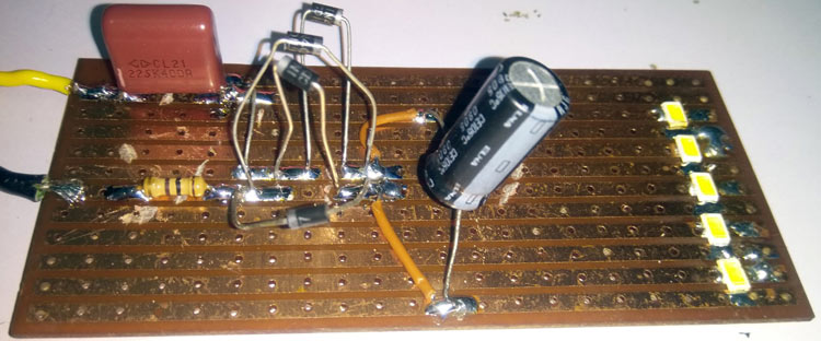 led circuit diagram for 230v