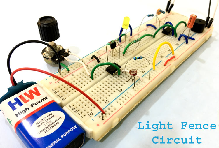 Automatic Light Fence Circuit with Alarm