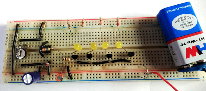 Bike/Car Turning Signal Indicator Circuit using 555 Timer IC