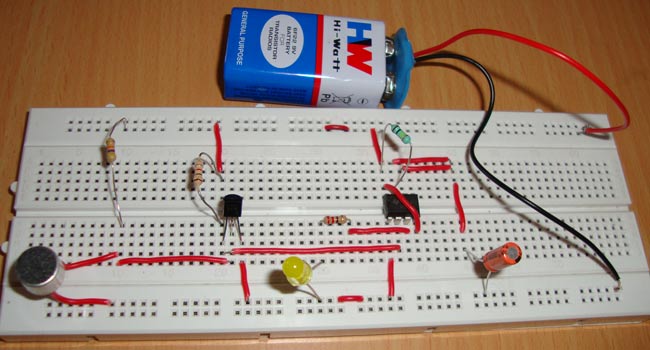 Clap Switch Circuit Diagram using IC 555