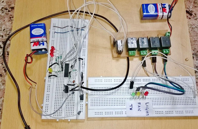 DTMF Based Home Automation Project with Circuit Diagram circuit diagram of 4 bit comparator 