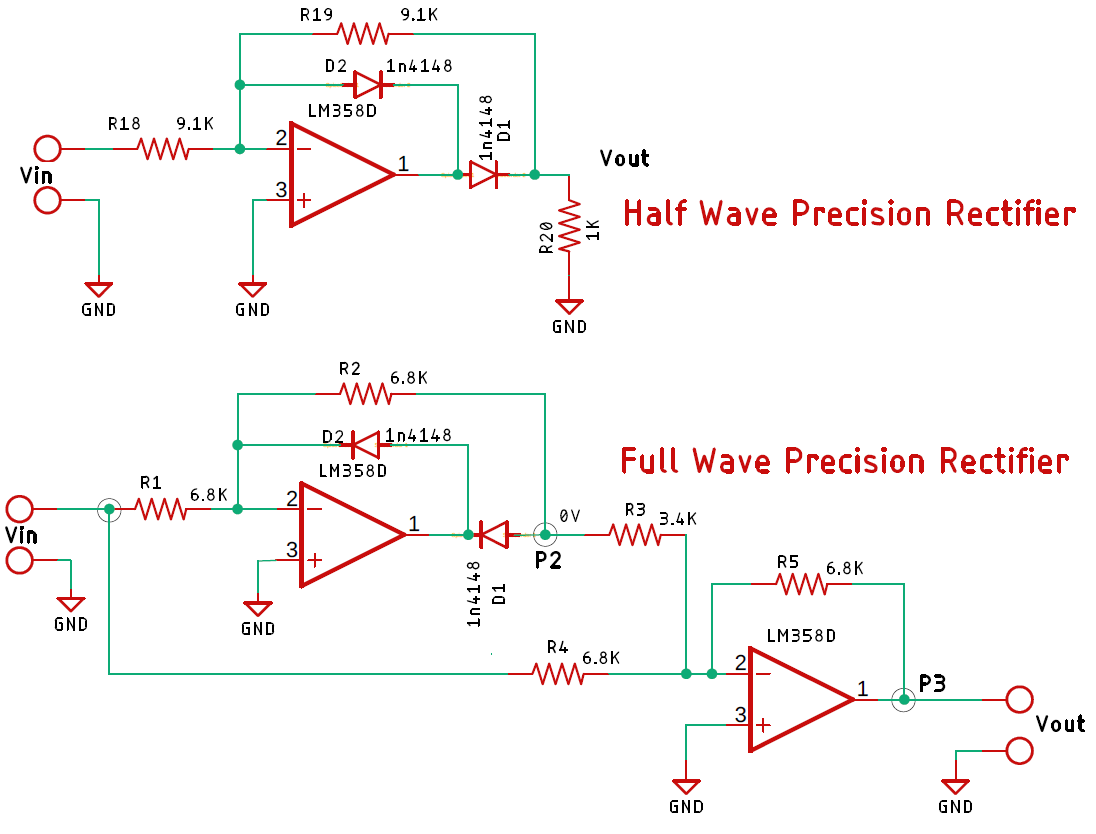 breathe easy to handle Voyage Half Wave and Full Wave Precision Rectifier Circuit using Op-Amp