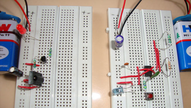 ir led transmitter and receiver circuit