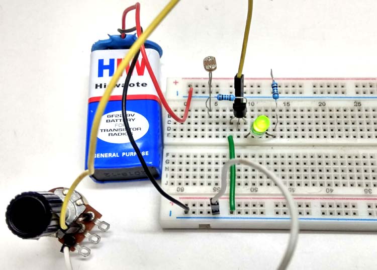 pke Breadboard LDR Laser Light System Circuit for Projects