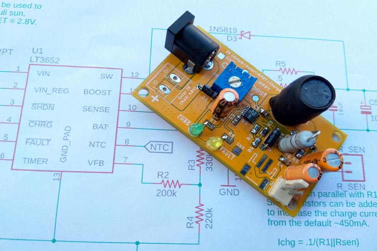 Solar Lamp Circuit Board Control Sensor Battery Charger Controller Module /Neu 