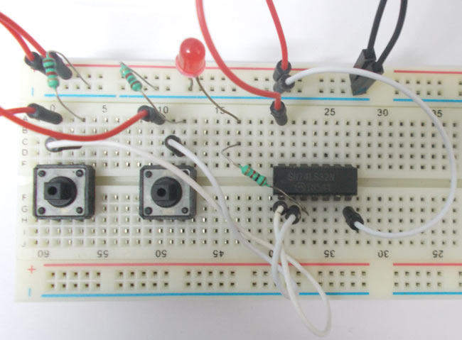 OR Gate Circuit Diagram using IC 74LS32