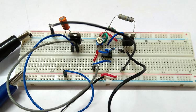Overcurrent Protection using Operational Amplifier