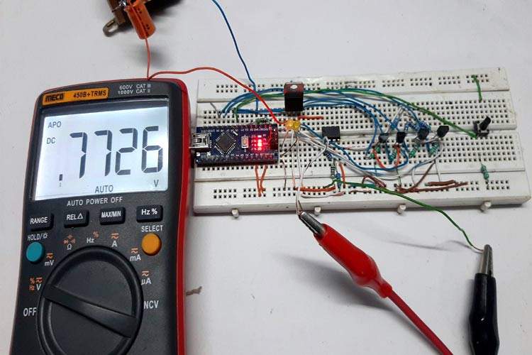 Programmable Gain Amplifier using MOSFET and Transistor 