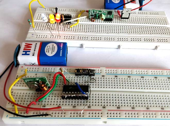 rc transmitter and receiver circuit