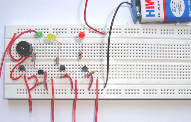 Simple Water Level Indicator Alarm Project