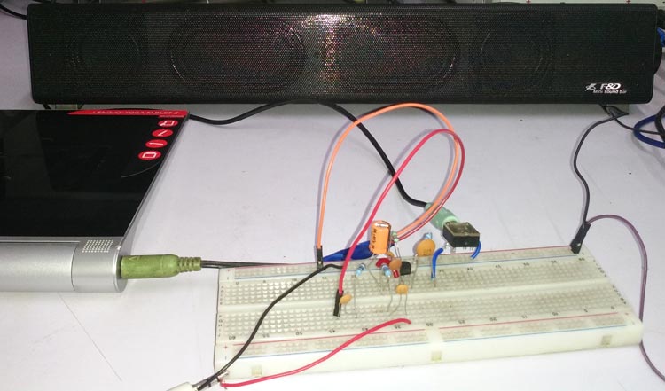 Single Transistor Audio Mixer Circuit