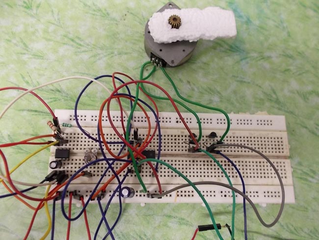 Stepper Motor Driver Circuit Diagram using 555 Timer IC