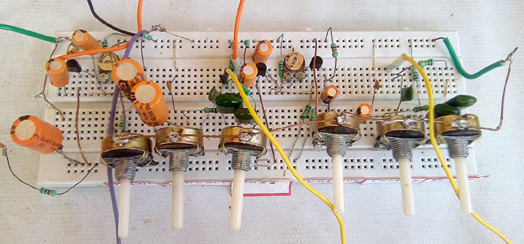 Stereo Audio Pre Amplifier Circuit With Bass And Treble Control Using Transistors