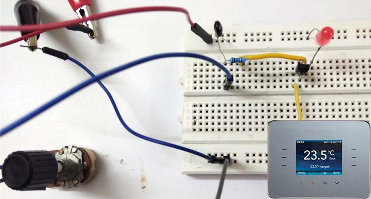 Simple electronic fridge thermostat