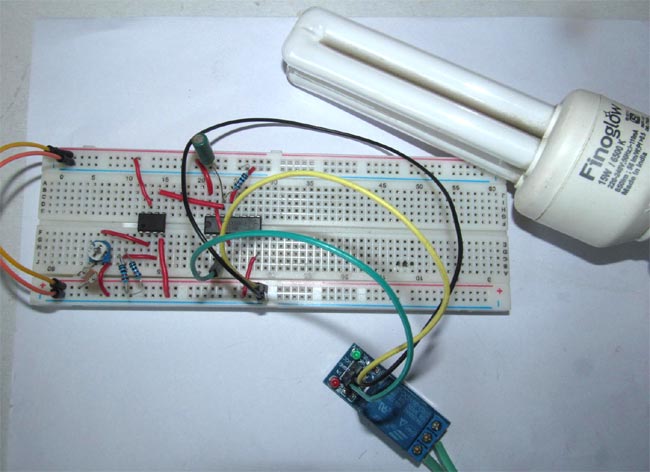 Wireless Switch Circuit using LDR and CD4017