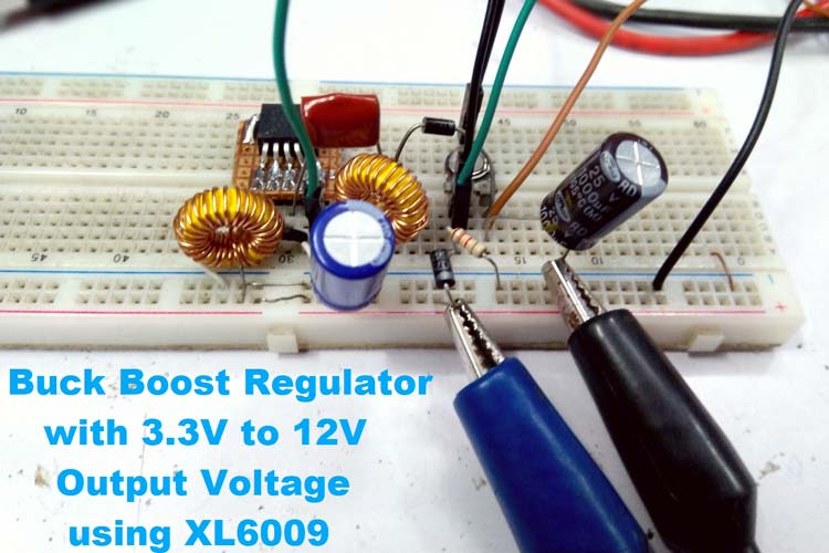 Buck Boost Regulator Circuit Design using XL6009 with Adjustable 3.3V to  12V Output Voltage