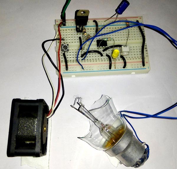 Simple Air Flow Detector Circuit Simple Air Flow Detector Circuit