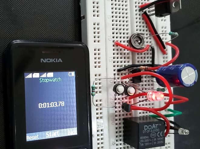 Simple Time Delay Circuit Diagram Using 555 Timer