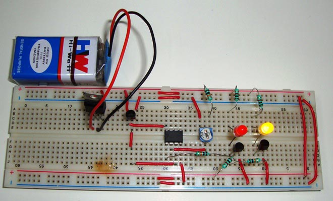 LM35 Temperature Sensor Switch with IC LM358