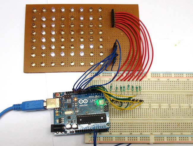 Scrolling Text Display on 8x8 LED Matrix using Arduino Scrolling Text Display on 8x8 LED Matrix using Arduino