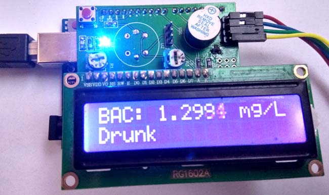 Arduino Alcohol Detector Circuit