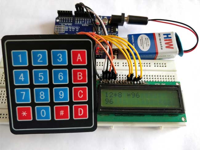 Arduino Calculator  using 4x4 Keypad