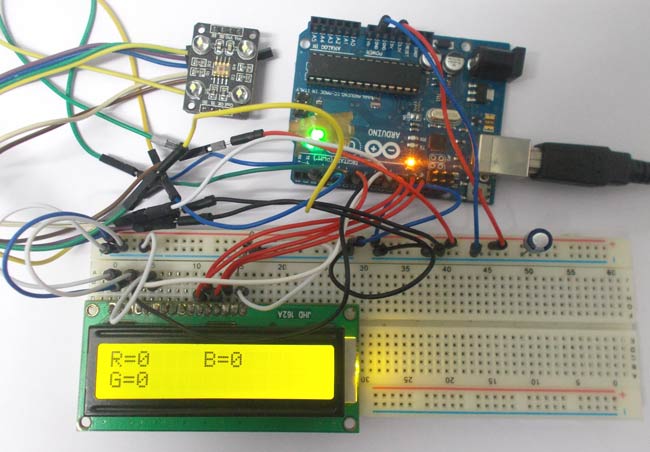 เครื่องตรวจจับสีโดยใช้ Arduino