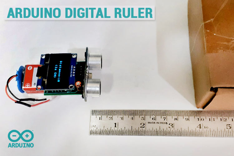 Arduino Portable Ultrasonic Digital Ruler using ATtiny85 