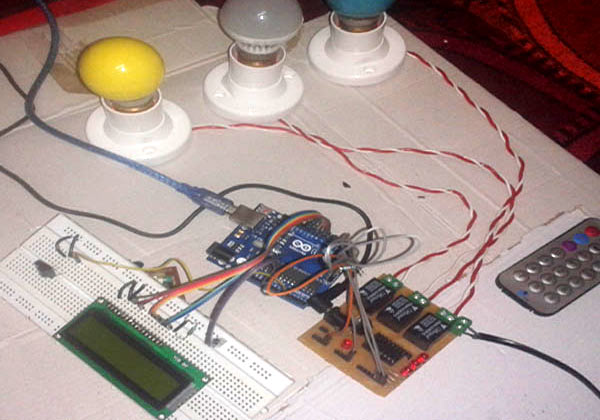 Remote Control Switch Using Arduino (4 Channel) On/Off Room Light