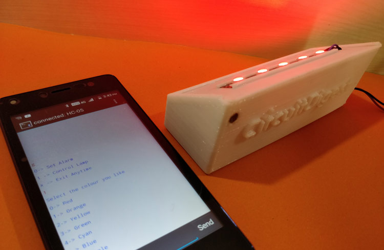 Smart Phone Controlled Arduino Mood Light with Alarm