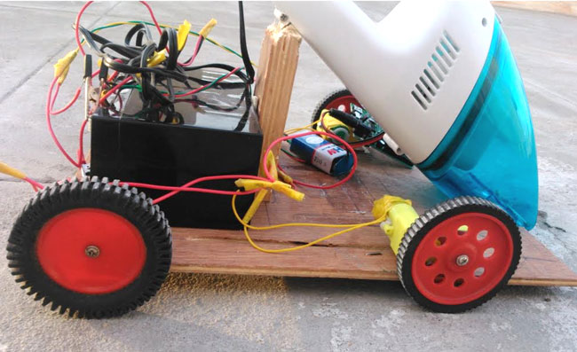 automatic vacuum cleaner robot project