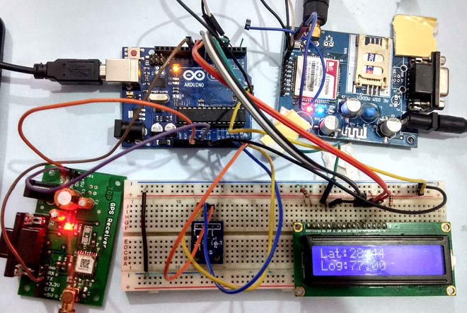 Arduino Based Vehicle Accident Alert System using GPS, GSM and