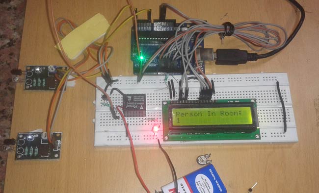 Automatic Room Light Controller With Bidirectional Visitor Counter Arduino Project With Circuit 6926