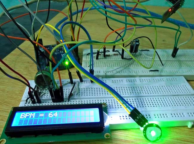 Heartbeat Monitoring over Internet using Arduino