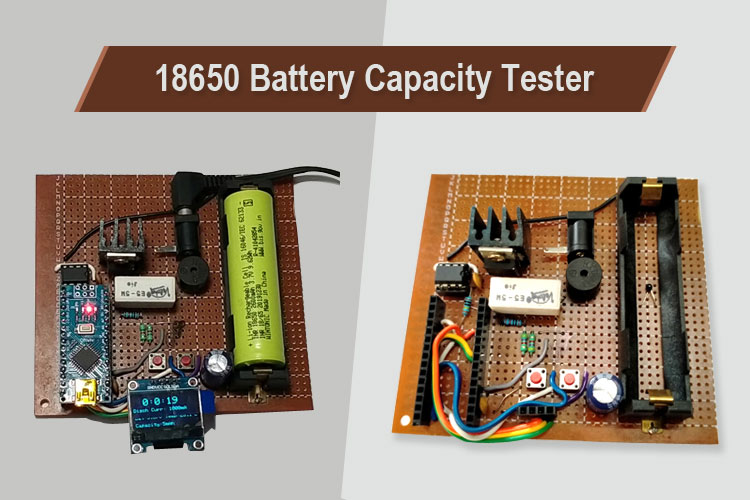 18650 Lithium Battery Capacity Tester using Arduino
