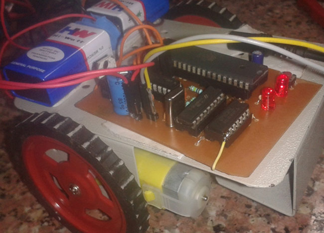 Cell Phone Controlled Robot using 8051 Microcontroller