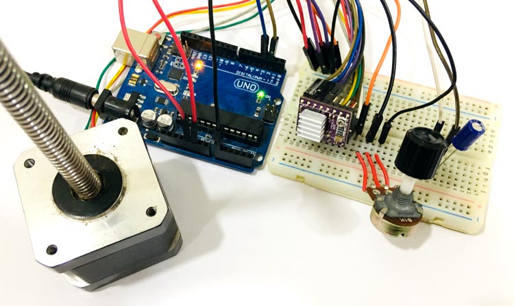 opladen Dragende cirkel Kwelling Control NEMA 17 Stepper Motor with Arduino and DRV8825 Driver Module