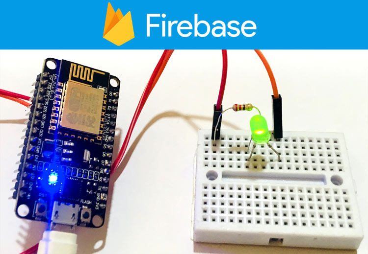 Controlling LED using Google Firebase Console using ESP8266