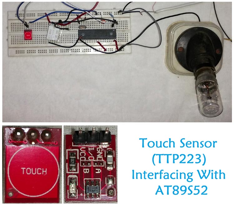 Controlling Light using Touch Sensor and 8051 Microcontroller