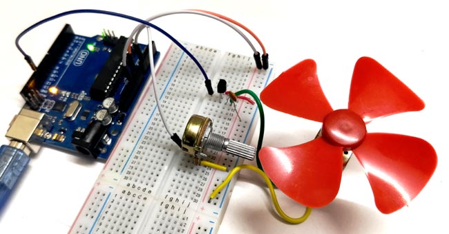 DC Speed Control using Arduino and Potentiometer