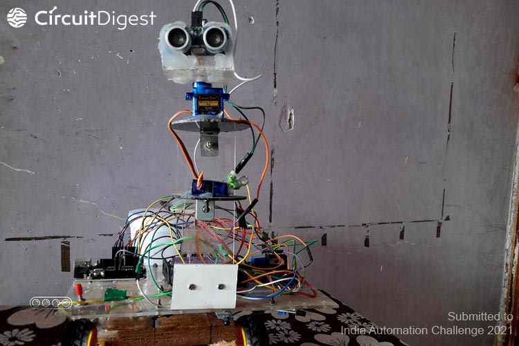 DIY Arduino Fire Fighting Robot using Ultrasonic Sensor