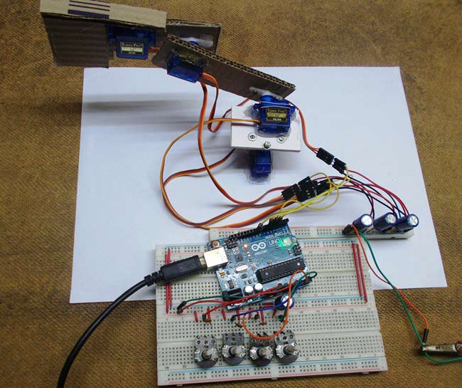 Robot arm best sale servo motor arduino