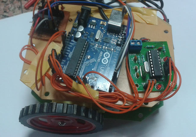 Gsm controlled store robot using microcontroller