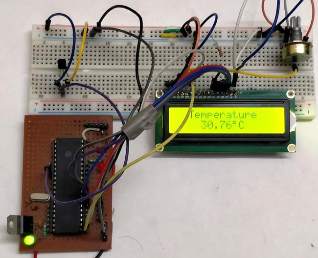 LM35 Temperature Sensor Switch with IC LM358