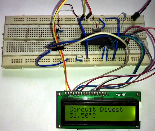 Digital Temperature Sensor Circuit using 8051 & AVR Microcontrollers